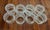 A lovely set of 8 crystal napkin rings ready for your next dinner party