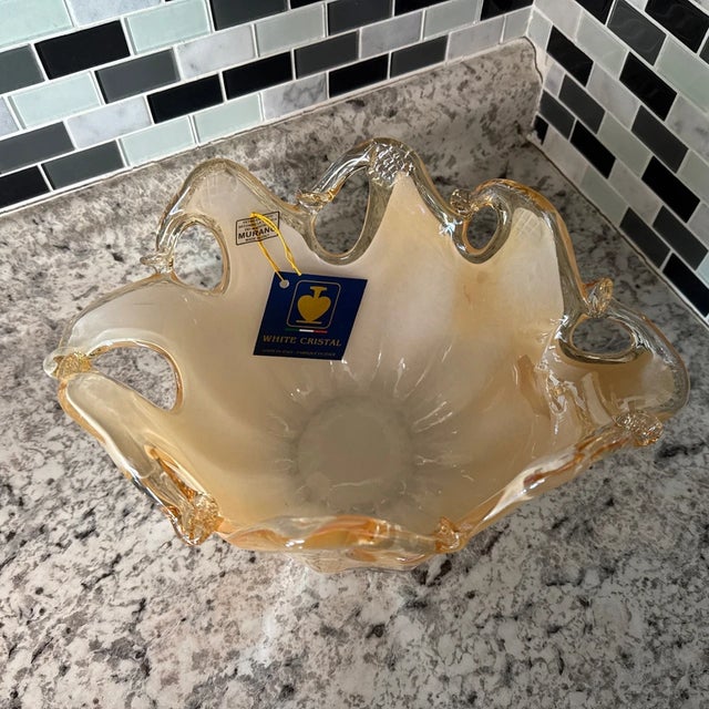 Murano Vintage Murano Art Glass Splash Bowl For Sale - Image 4 of 9