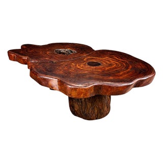 Monumental “Denúncia” Table Crafted From Reclaimed Brazilian Wood, 1970s For Sale
