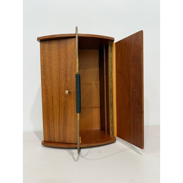 Mid century 1950s teak wood storage box for sewing, tools, odds & ends, or display. German made, recently purchased in...