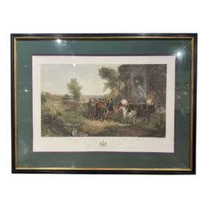 19th Century English Framed Colored Print "The Royal Cottage in Windsor Park"