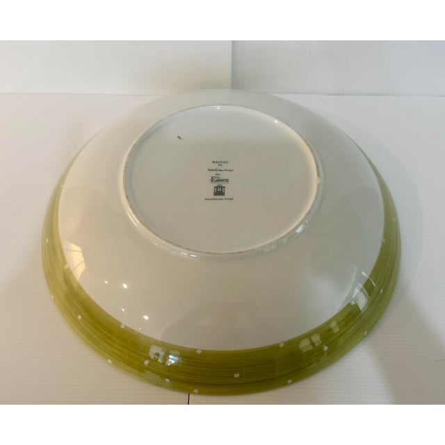 1990s Large Bois D’Arc Eggplant Serving Bowl by Heather Outlaw Kurpis for Essex Collection Portugal 14.5” For Sale - Image 11 of 12