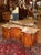 1920s 1920's French Style Marble Top Inlaid Walnut Vanity With Later Companion Mirror For Sale - Image 5 of 15