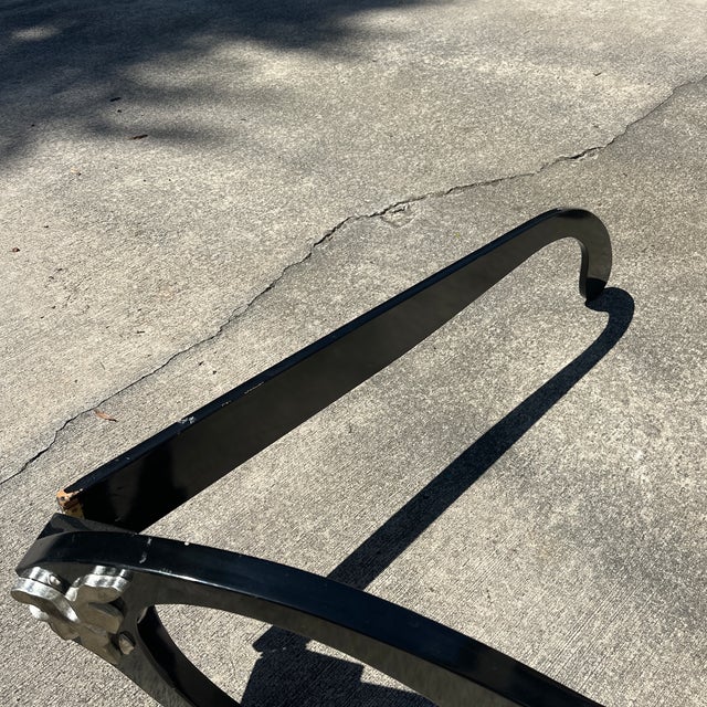 Black 1970s Black Wooden Oversized Glasses Sculpture With Silver Accents For Sale - Image 8 of 8