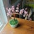This product is a vintage glass pink cherry blossom flowers leaves bonsai tree, standing at 12 inches tall and 4.5 inches...