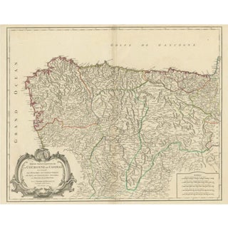 Spanish Map of Kingdoms of Castile For Sale