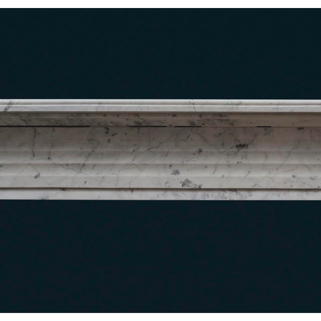 Late Georgian Carrara Marble Fluted Fireplace For Sale - Image 5 of 8