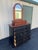 1990s 1990s Stanley Furniture 13-Drawer Black and Cherry Tall Chest of Drawers With Dressing Mirror For Sale - Image 5 of 12
