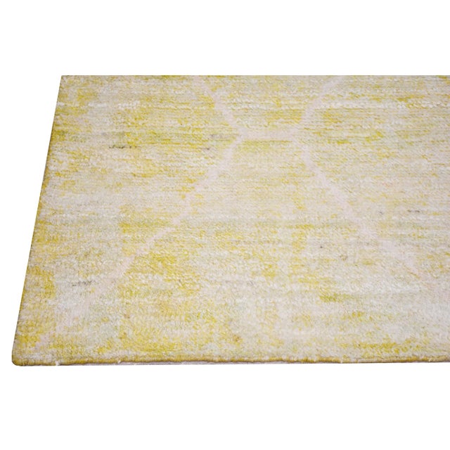 Moroccan Hand Knotted With Organic Wool and Soft Texture,5'7"x8'1" For Sale - Image 4 of 5