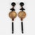 Angela Caputi Angela Caputi Honey and Black Dangle Resin Earrings Arabesque Design For Sale - Image 4 of 6