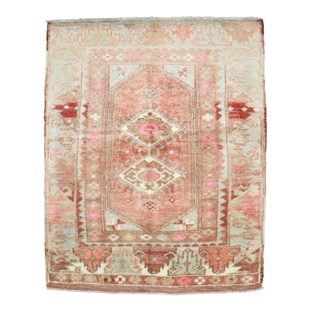 Vintage Turkish Anatolian Small Square Rug - 3'3" x 3'9" For Sale