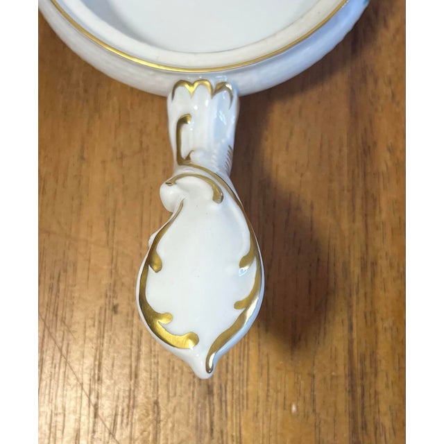 Antique Herend Hand Painted Porcelain Small Dish With Handle For Sale In San Diego - Image 6 of 7