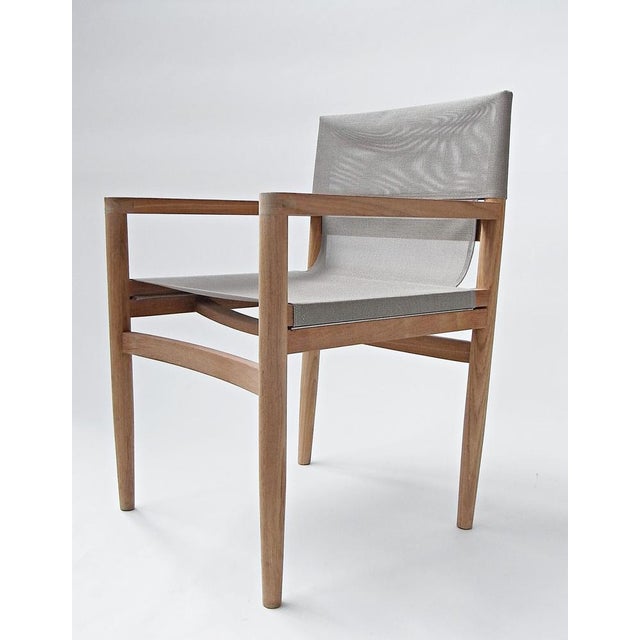 Road Garden Chair in Teak, Canatex with Velour Cushions by Rodolfo Dordoni for Roda, Italy, 2006 For Sale - Image 9 of 18