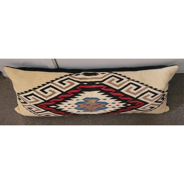 Mexican Mexican Weaving Bolster Pillow For Sale - Image 3 of 5
