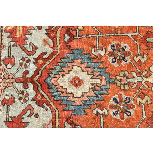Late 18th Century Antique Persian Serapi Rug 5'1'' x 6'11'' For Sale - Image 12 of 12