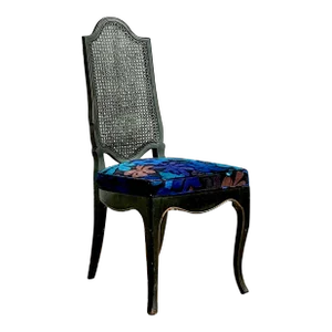 Vintage Regency Jack Lenor Larsen Cane Chair