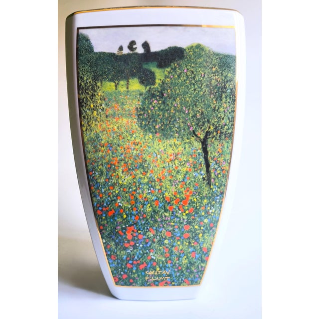 1980s 20th Century Goebel Porcelain Vase - Gustav Klimt Blumenmotive Limited Edition For Sale - Image 5 of 17