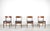 Teak and Leatherette Chairs, 1960s, Set of 4 For Sale - Image 9 of 9