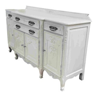 Vintage Painted French Country Sideboard Buffet Cabinet For Sale