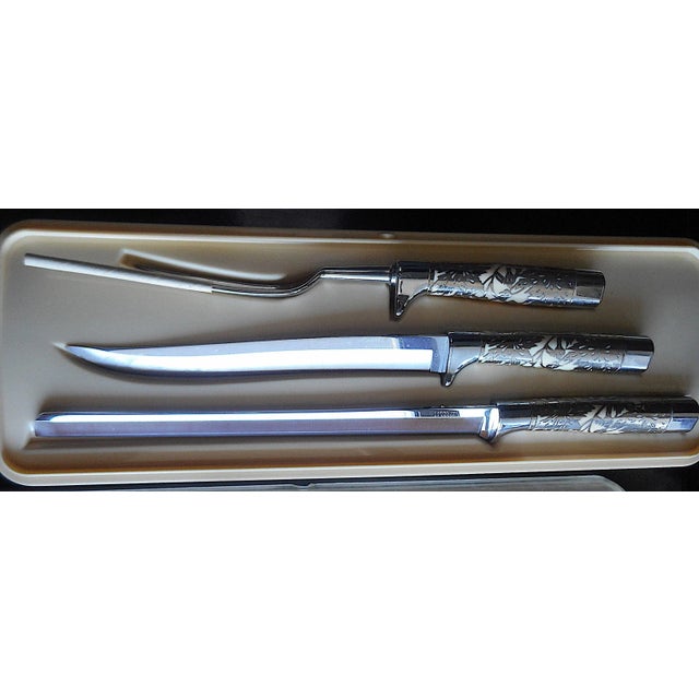 Mid-Century Modern Vintage Mid 20th C. Carving Set-Chrome Plated Surgical Steel For Sale - Image 3 of 6