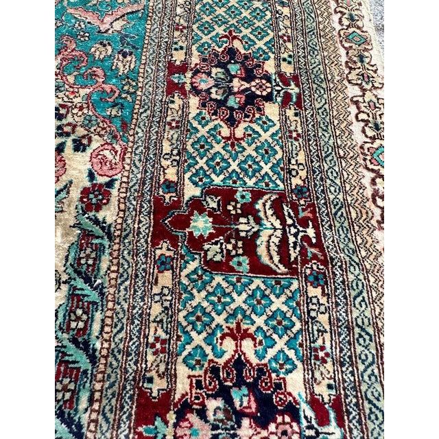 Textile Rug in Fine Silk by Sino Hereke, 1990s For Sale - Image 7 of 18