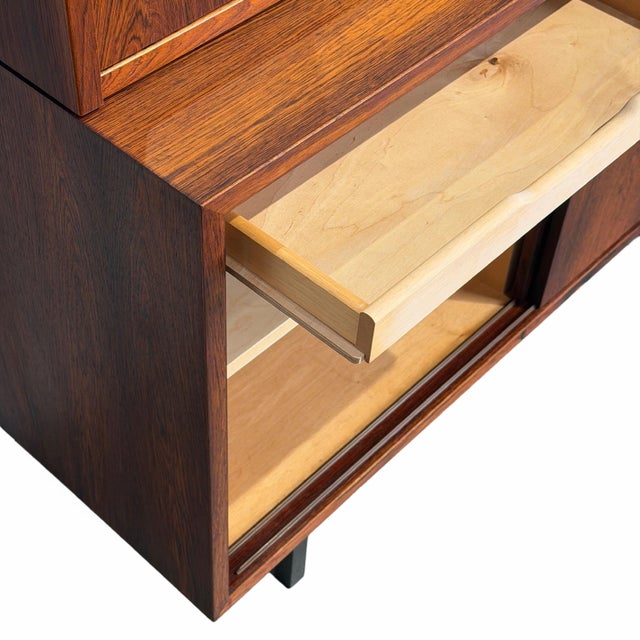 Vintage Danish Rosewood Tall Cabinet For Sale In Seattle - Image 6 of 7