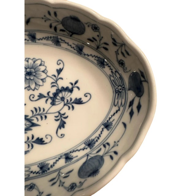 Late 19th Century Antique 19th Century Meissen Blue Onion Platter For Sale - Image 5 of 8