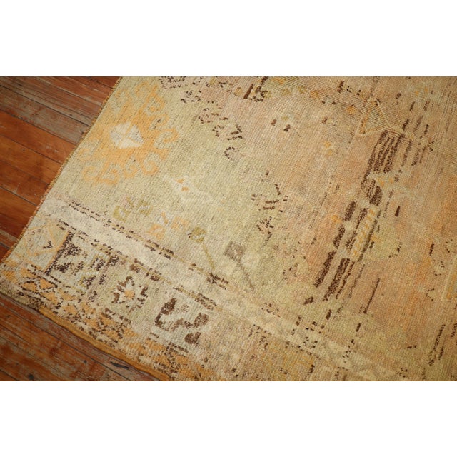 Asian Antique Antique Gold Turkish Oushak Rug - 5'3" x 6'6" For Sale - Image 3 of 12