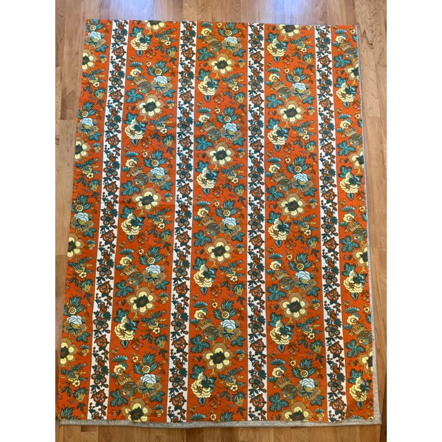 Gorgeous Vintage original Waverly “Fredericksburg” decorator fabric with stylized retro blossoms. Ready to use as a...
