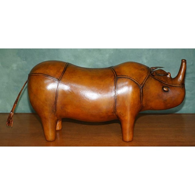 Absolutely sublime new old stock original Liberty’s London Omersa style hand dyed cigar brown leather hand dyed Rhino...