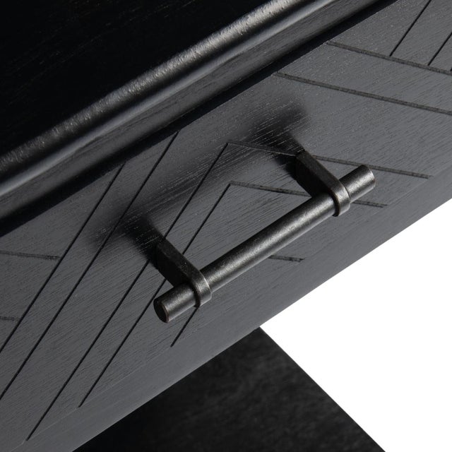 Early 21st Century Peyton 1 Drawer Accent Table in Black For Sale - Image 5 of 10