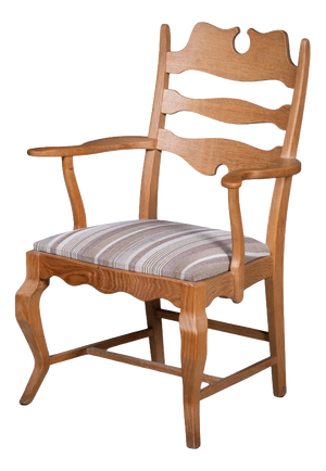 Mid-Century Modern Razorblade Armchair in Oak by Henning Kjærnulf, 1960s