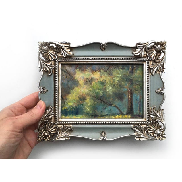 Framed Landscape Original Painting Vintage Style by Valeriya Serova For Sale - Image 10 of 10