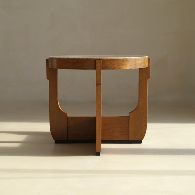 Dutch Art Deco Coffee Table with Marble Top, 1920s For Sale - Image 4 of 18