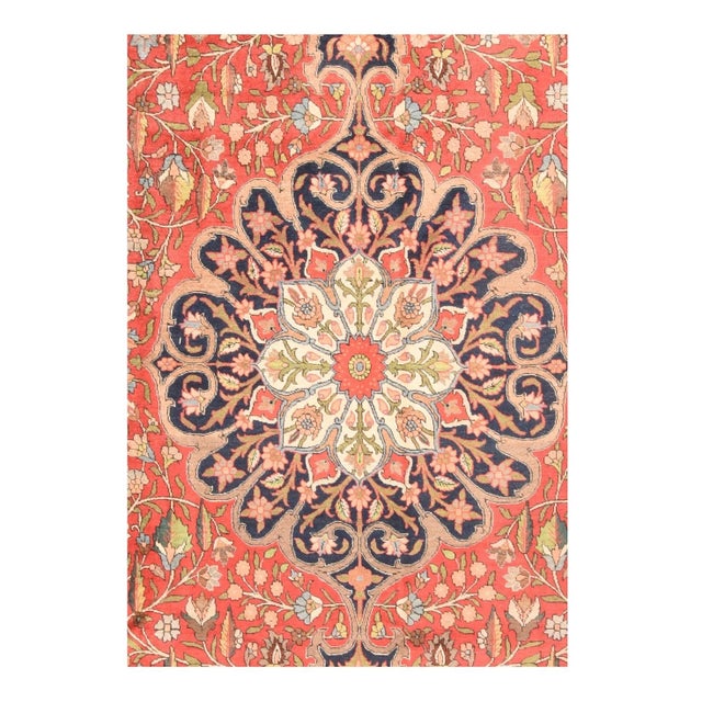 Traditional Antique Tabriz Rug 8'6'' X 11'6'' For Sale - Image 3 of 4