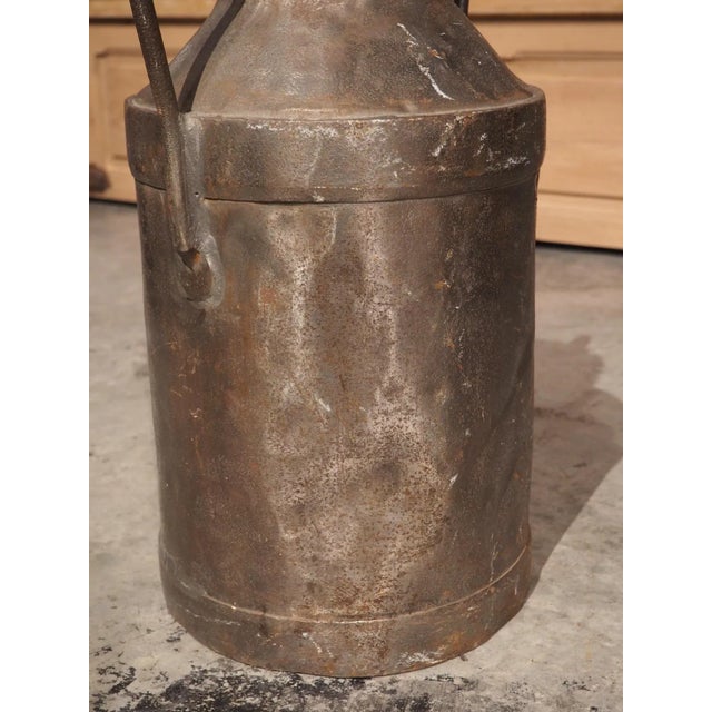Metal Antique Belgian Cast Iron Milk Container, C. 1920s For Sale - Image 7 of 11