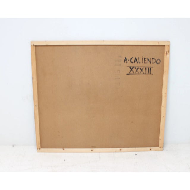Pop Art Single Vintage Alfonso Caliendo Original Pop Art Painting on Board #33 Abstract For Sale - Image 3 of 3