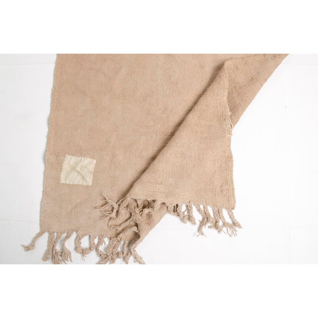 Turkish Camel Colour Hemp Kilim Runner For Sale - Image 3 of 10