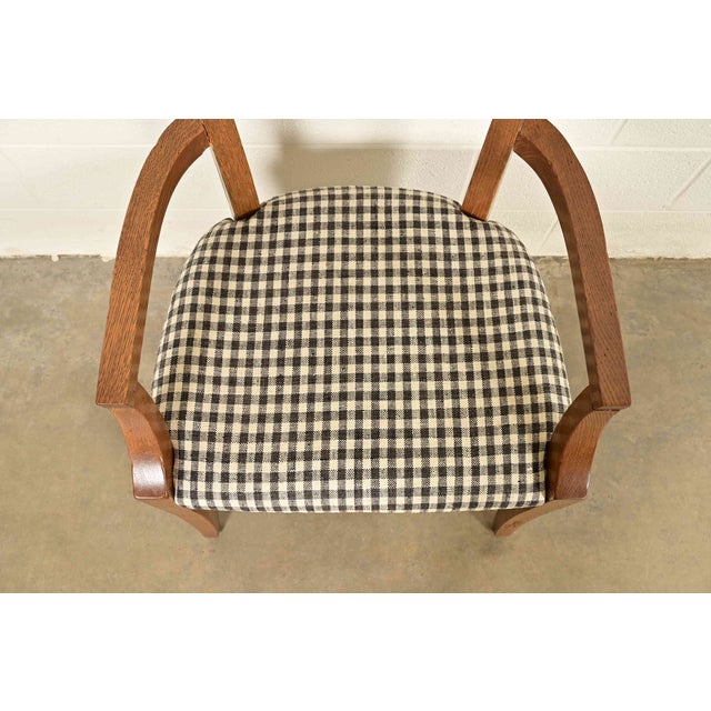 Wood Stickley Mission Oak Arts & Crafts Armchairs, Pair For Sale - Image 7 of 14