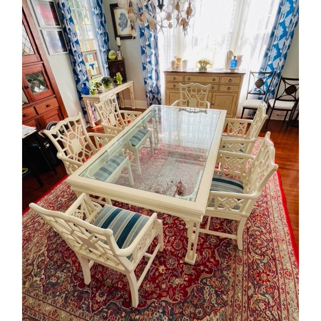 Palm Beach Chinese Chippendale/Pagoda Dining Set For Sale - Image 18 of 18