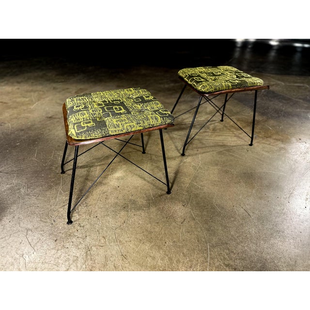 Pair of Brazilian Modern Stools Attributed to Carlo Hauner For Sale - Image 10 of 12