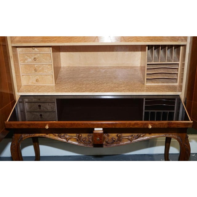 French Walnut Parquetry Bar Cabinet For Sale - Image 11 of 18