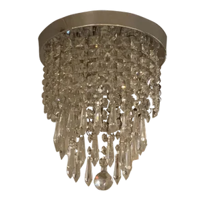 Vintage Crystal Hall Foyer Chandelier Flush Mount