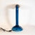 Metal Vintage Murano Blue Glass and Brass Shade Table Lamp, 1960s For Sale - Image 7 of 11
