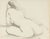 An expressive mid-century ink wash by American artist Jules Zugbe, depicting a seated female nude viewed from behind....