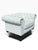 Contemporary White Leather Chesterfield Club Chair | Tufted Chair-and-a-Half | Nailhead Trim & Bun Feet For Sale - Image 3 of 7