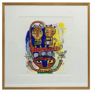 Toyin Loye, My Family I, 2001, Silkscreen, Framed For Sale