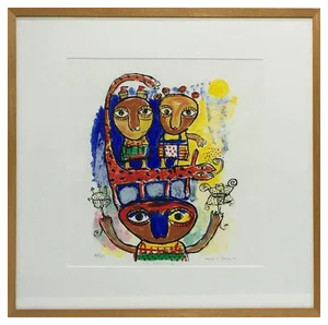 Toyin Loye, My Family I, 2001, Silkscreen, Framed