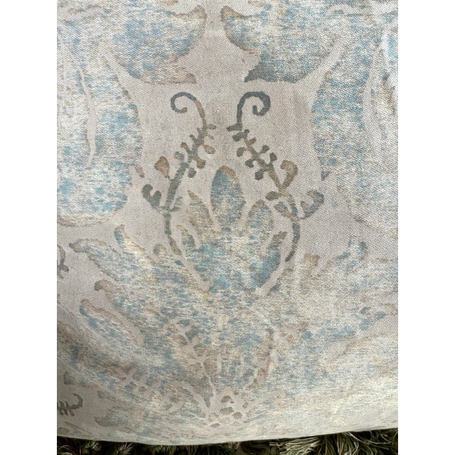 Fortuny Vintage Handcrafted Tasseled Italian Fortuny Pillows/a Pair For Sale - Image 4 of 11