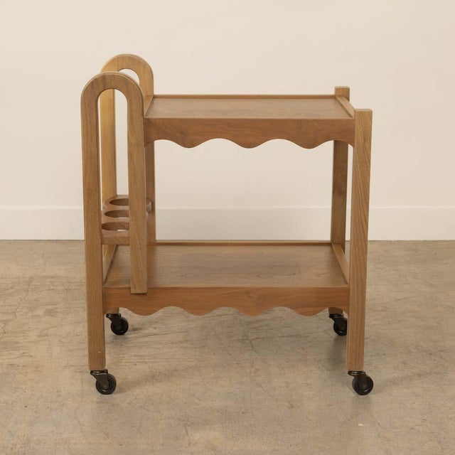 Not Yet Made - Made To Order Panoplie Scalloped Bar Cart, Walnut For Sale - Image 5 of 12